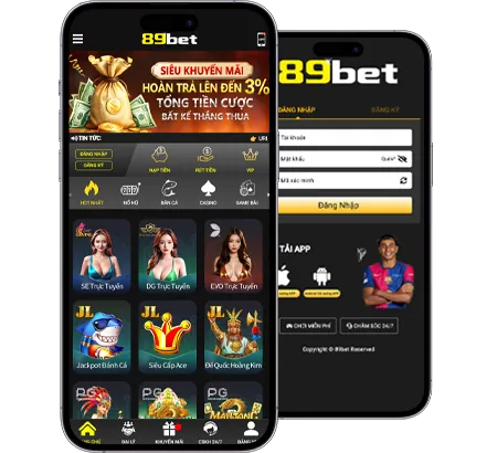 Giao diện ứng dụng di động bbet win trên điện thoại